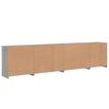 vidaXL Buffet avec lumières LED sonoma gris 283x37x67 cm
