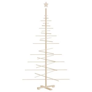 vidaXL Arbre de No&euml;l en bois pour d&eacute;coration 180 cm bois massif de pin
