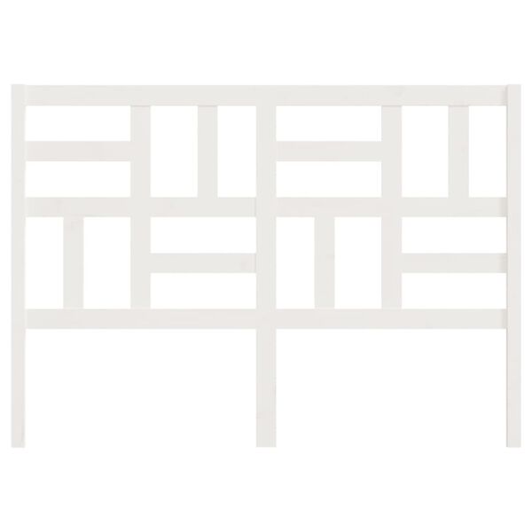 vidaXL T&ecirc;te de lit Blanc 156x4x104 cm Bois massif de pin