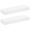 vidaXL &Eacute;tag&egrave;res murales avec tiroirs 2 pcs Blanc 80 cm