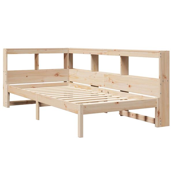 vidaXL Lit biblioth&egrave;que sans matelas 90x190 cm bois de pin massif
