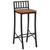 vidaXL Chaises de bar lot de 2 bois d'acacia massif