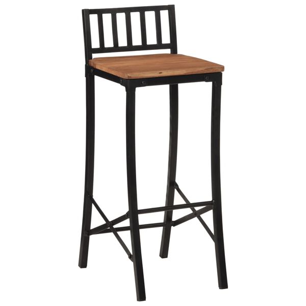 vidaXL Chaises de bar lot de 2 bois d'acacia massif