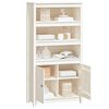 vidaXL Buffet haut Blanc 80x35x154 cm Bois massif de pin