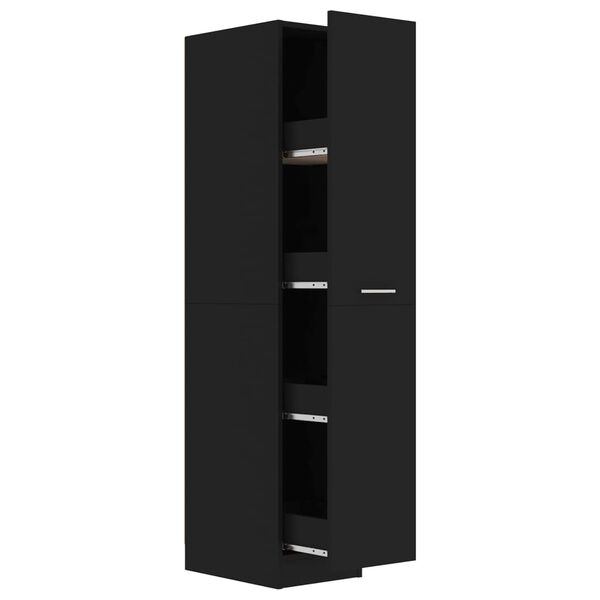 vidaXL Armoire d'apothicaire Noir 30x42,5x150 cm Bois d’ingénierie