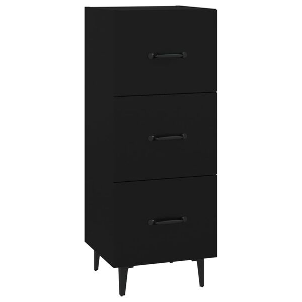 vidaXL Buffet Noir 34,5x34x90 cm Bois d'ingénierie