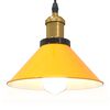 vidaXL Lampe suspendue réglable hauteur E27 jaune brillant Ø22cm métal