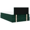 vidaXL Lit ottoman avec matelas vert fonc&eacute; 120x190 cm velours