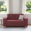 vidaXL Canap&eacute; 2 places Rouge vin 120 cm Tissu