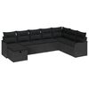 vidaXL Ensemble de canap&eacute; de jardin avec coussin 8 pcs Noir Poly rotin