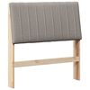 vidaXL T&ecirc;te de lit capitonn&eacute;e Taupe 90 cm Pin massif