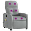 vidaXL Fauteuil inclinable de massage gris clair tissu