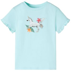 vidaXL T-shirt enfants &agrave; manches courtes aqua clair 104