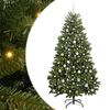 vidaXL Sapin de No&euml;l artificiel avec 300 LED Vert 210 cm PVC et m&eacute;tal