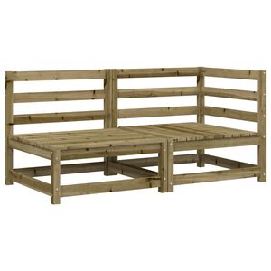 vidaXL Canap&eacute; de jardin 2 places bois de pin impr&eacute;gn&eacute;