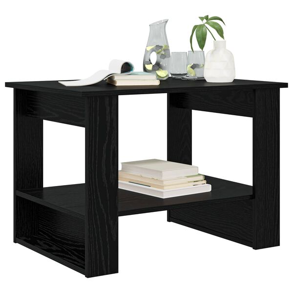 vidaXL Table basse Ch&ecirc;ne noir 72 x 50 x 50 cm Bois d'ing&eacute;nierie