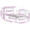 vidaXL Lit biblioth&egrave;que sans matelas 90x190 cm bois de pin massif