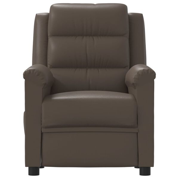 vidaXL Fauteuil de massage &eacute;lectrique Gris Similicuir