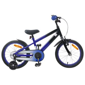 vidaXL V&eacute;lo pour Enfants 16 Pouces pour 4-6 ans Bleu Noir