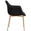 vidaXL Chaise de salle &agrave; manger Noir Tissu