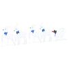 vidaXL Rennes LED 5 pc Blanc 43 x 18 x 66 cm tissu