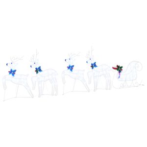 vidaXL Rennes LED 5 pc Blanc 43 x 18 x 66 cm tissu