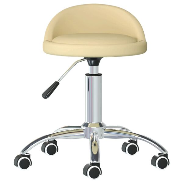 vidaXL Tabouret de massage Crème Similicuir