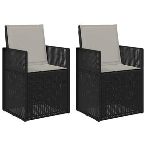 vidaXL Chaises de jardin salle &agrave; manger 2 pc Anthracite et Gris clair