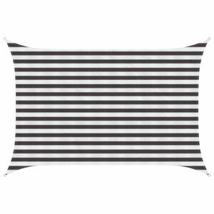 vidaXL Voile d'ombre 2 x 2,5 m HDPE Rectangulaire Anthracite et blanc
