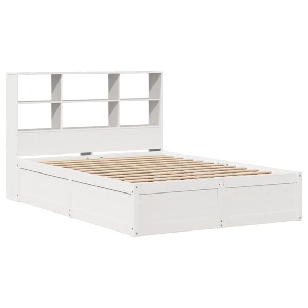 vidaXL Cadre de lit sans matelas blanc 120x200 cm bois de pin massif