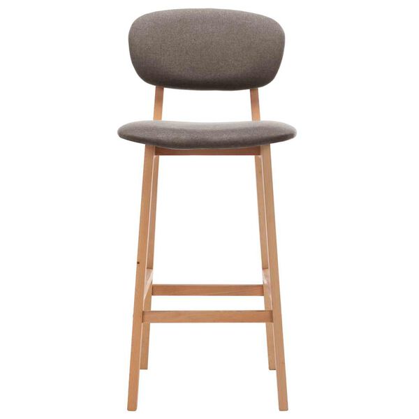 vidaXL Tabourets de bar lot de 2 taupe tissu