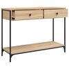 vidaXL Table console ch&ecirc;ne sonoma 100x34,5x75 cm bois d'ing&eacute;nierie