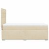 vidaXL Sommier &agrave; lattes de lit avec matelas Cr&egrave;me 100x200 cm Tissu