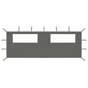 vidaXL Paroi lat&eacute;rale de belv&eacute;d&egrave;re avec fen&ecirc;tres 6x2 m Anthracite