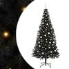 vidaXL Sapin de No&euml;l Noir 210 cm PVC