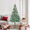 vidaXL Sapin de No&euml;l artificiel avec 300 LED Vert 180 cm PVC et Acier