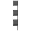 vidaXL Étagère d'angle murale Gris 20x20x127,5 cm Bois d’ingénierie