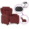 vidaXL Fauteuil inclinable &eacute;lectrique Rouge bordeaux Similicuir