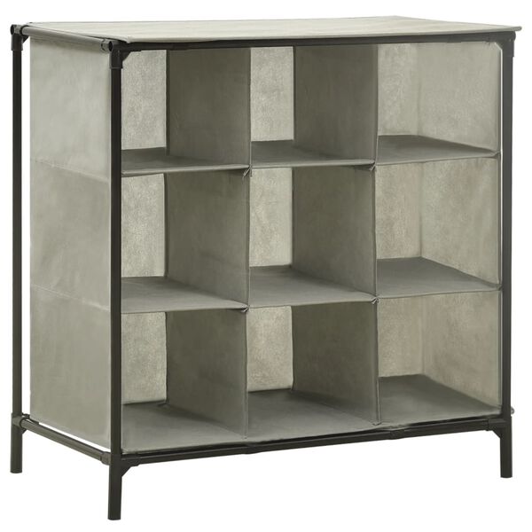 vidaXL &Eacute;tag&egrave;re &agrave; chaussures 57x36x61 cm Tissu intiss&eacute; et acier Gris