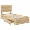 vidaXL Cadre de lit Ch&ecirc;ne Sonoma 75 x 190 cm Bois d'ing&eacute;nierie