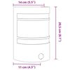 vidaXL Appliques murales d'ext&eacute;rieur et capteurs 2pcs acier inoxydable