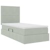vidaXL Lit avec rangement et matelas Gris clair 100 x 200 cm Velours
