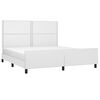 vidaXL Cadre de lit sans matelas blanc similicuir