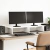 vidaXL Support de moniteur blanc 100x27x15 cm bois d'ing&eacute;nierie