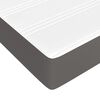 vidaXL Matelas de lit à ressorts ensachés Gris 90x190x20 cm Similicuir