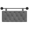 vidaXL T&ecirc;te de lit suspendue Gris fonc&eacute; 100 x 55 x 7 cm Velours