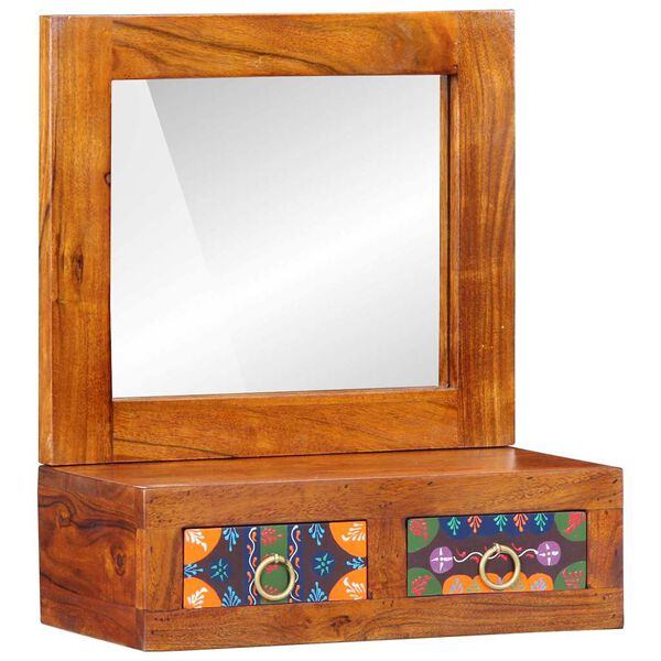 vidaXL Meuble mural Marron 40 x 20 x 50 cm Bois d'acacia massif