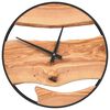 vidaXL Horloge murale marron &Oslash;35 cm fer et bois d'olivier