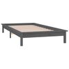 vidaXL Cadre de lit &agrave; LED sans matelas gris 100x200 cm bois massif