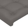 vidaXL Sommier &agrave; lattes de lit avec matelas Gris 90x200 cm Similicuir